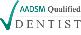 AADSM qualified dentist logo.